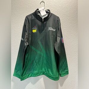 NWT Titleist Pullover Men's Green Quarter Zip Performance Golf